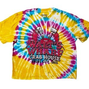 NWOT American Highway Walt’s Wharf Crab House Tie Dye T-Shirt Women’s M